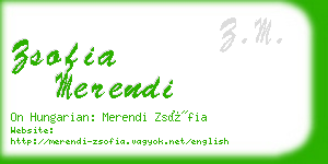 zsofia merendi business card